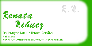 renata mihucz business card
