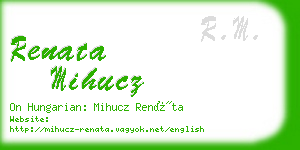 renata mihucz business card
